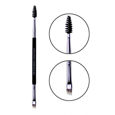 Кисть для бровей двухсторонняя Angled Brow Definer Brush # 18 