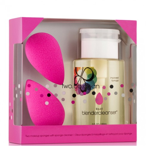 Набор : 2 спонжа Beauty Blender + Средство для очищения спонжа 150 мл